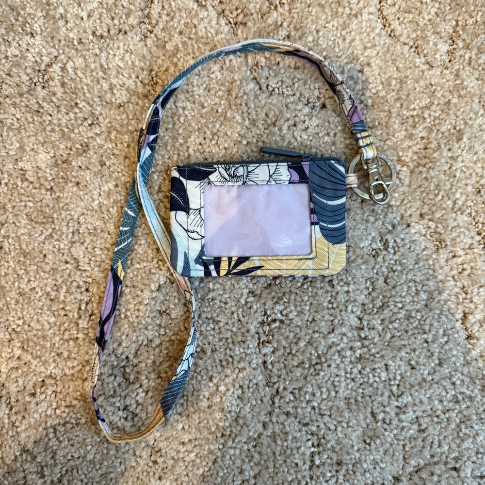 Vera Bradley Pink and Yellow Clutch Wristlet